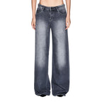 Gray Cotton Relaxed Fit Jeans