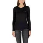 Black Cotton Long Sleeve T-Shirt
