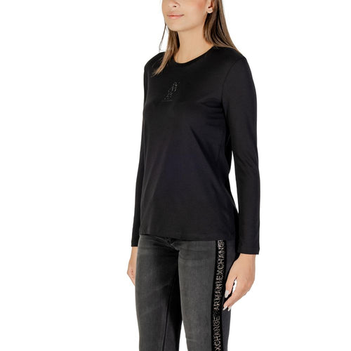 Schwarzes Langarmshirt aus Baumwolle