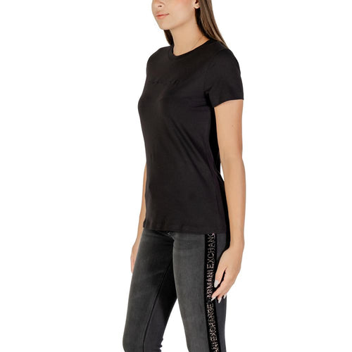Schwarzes Baumwoll-T-Shirt