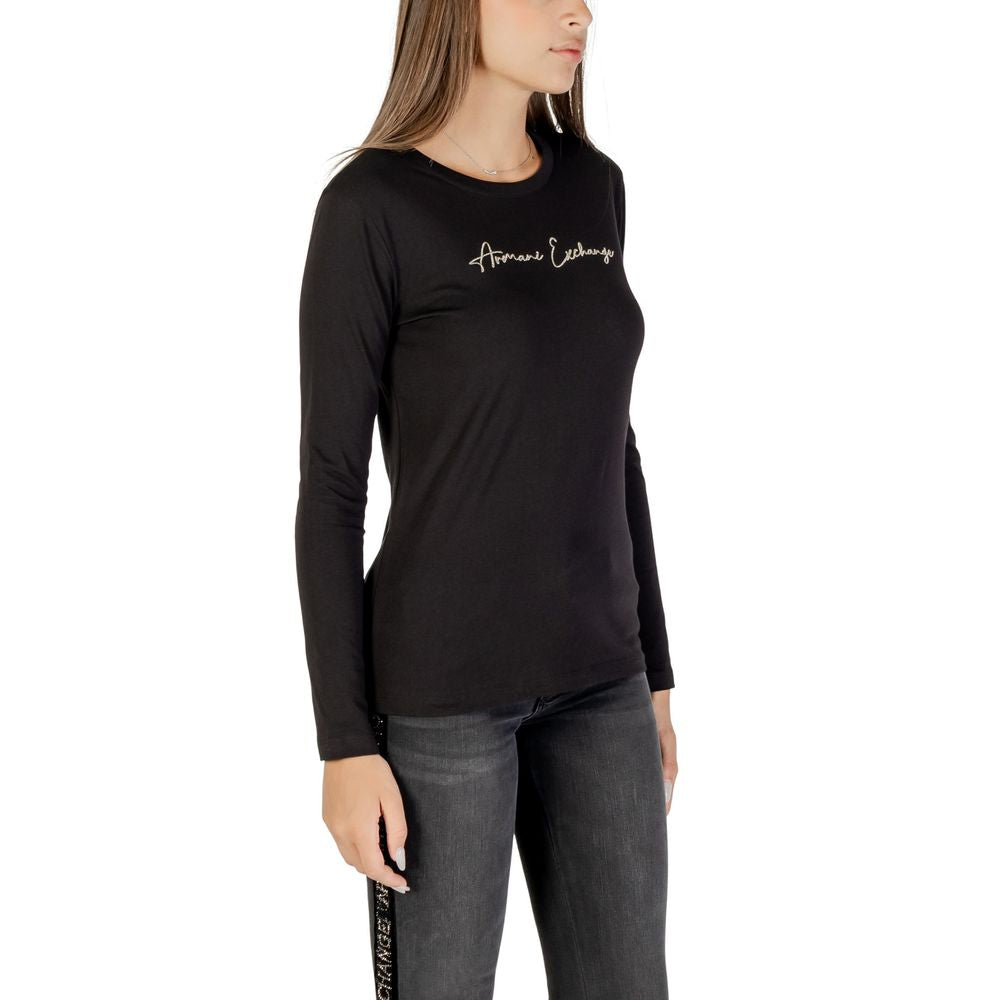 Zweifarbiger Langarm-T-Shirt aus Baumwolle