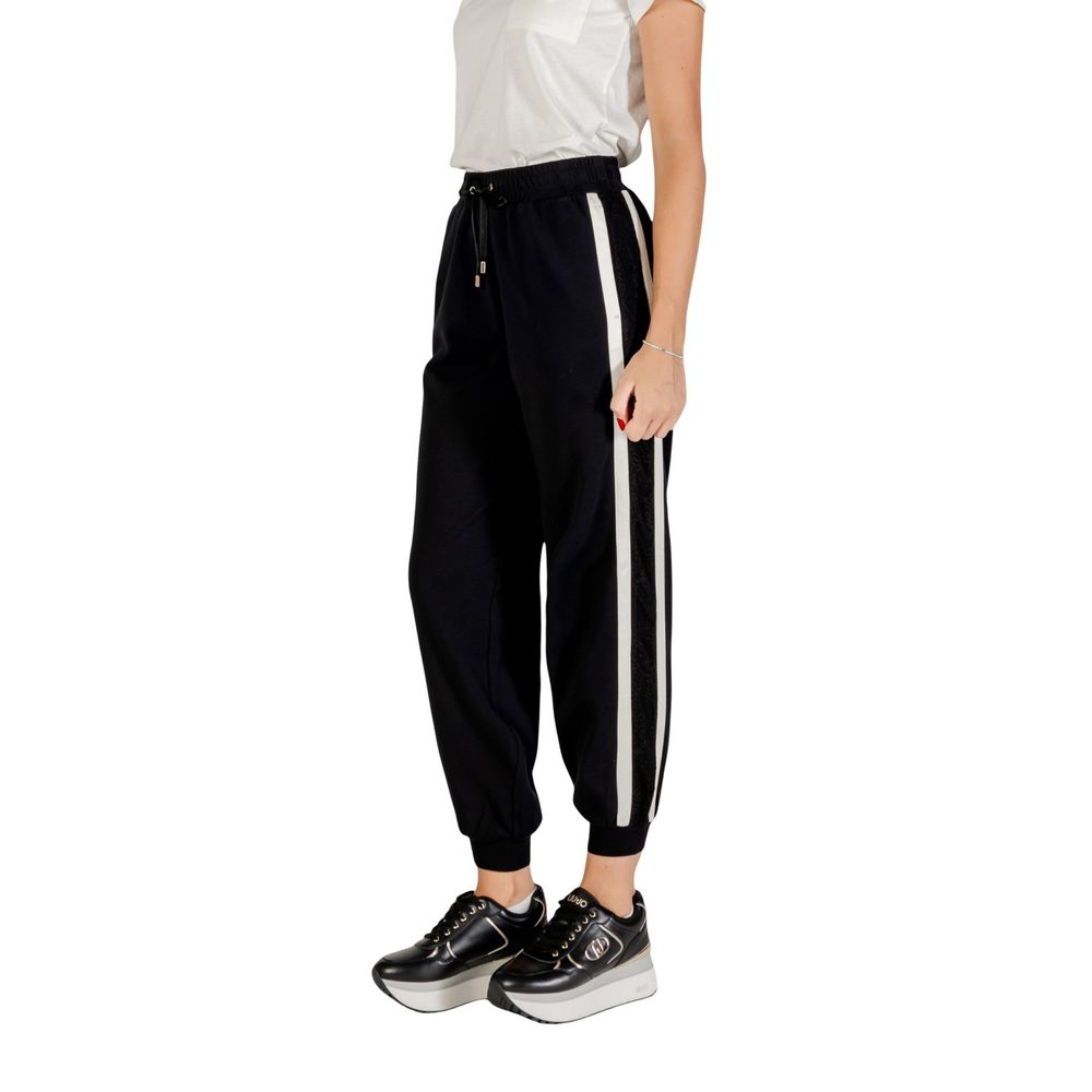 Schwarz-weiß-Jogginghose aus Baumwolle