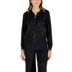 Schwarz-weißer Viskose-Cardigan
