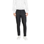 Black Polyester Skinny Pants