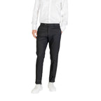 Black Polyester Skinny Pants