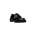 Black Artificial Leather Platform Pumps