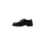 Black Artificial Leather Platform Pumps