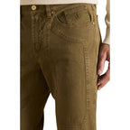 Brown Cotton Skinny Jeans