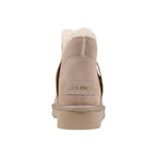 Beigefarbene Stiefeletten aus Leder