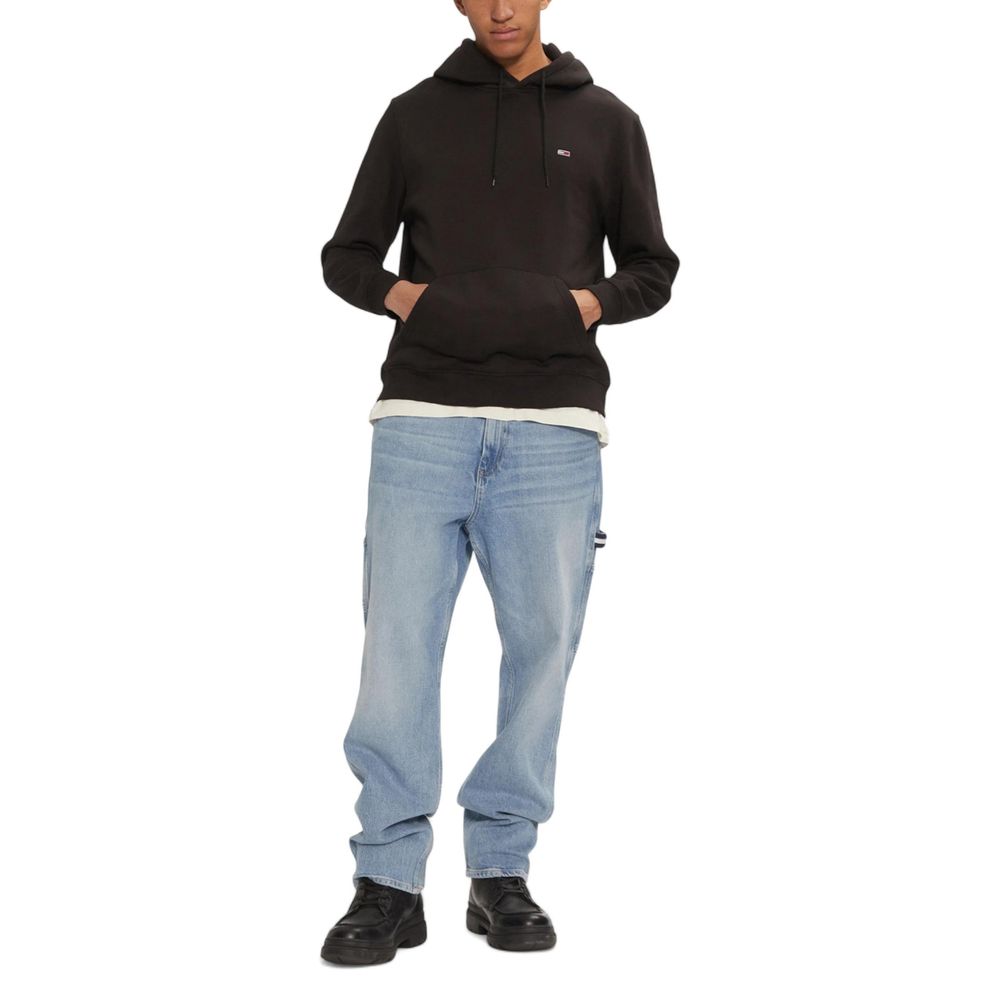 Black Cotton Hoodie