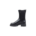 Black Leather Ankle Boots