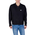 Schwarze Strickjacke aus recycelter Baumwolle