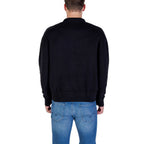 Schwarze Strickjacke aus recycelter Baumwolle