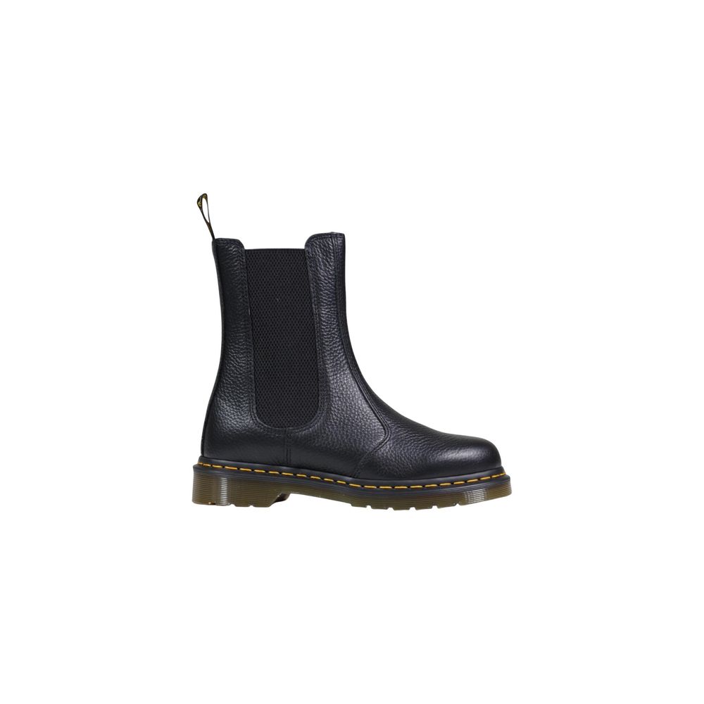 Schwarze Leder Stiefeletten