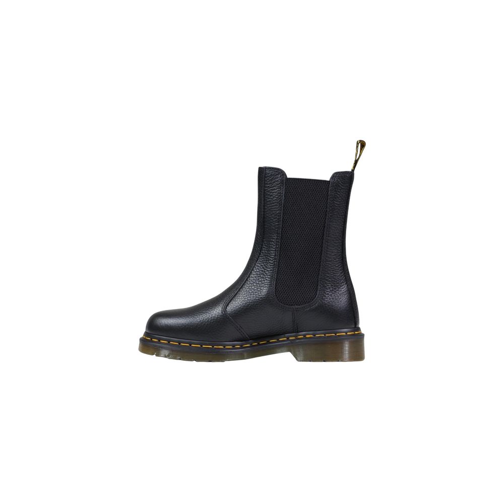 Schwarze Leder Stiefeletten