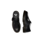 Schwarze Plateaupumps aus Leder