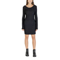 Vestito corto di poliestere nero