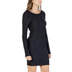 Vestito corto di poliestere nero