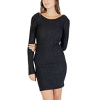 Vestito corto di poliestere nero