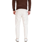 Cream Cotton Relaxed Fit Jeans