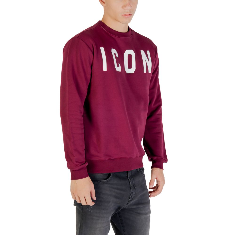 Bordeaux Baumwoll-Sweatshirt