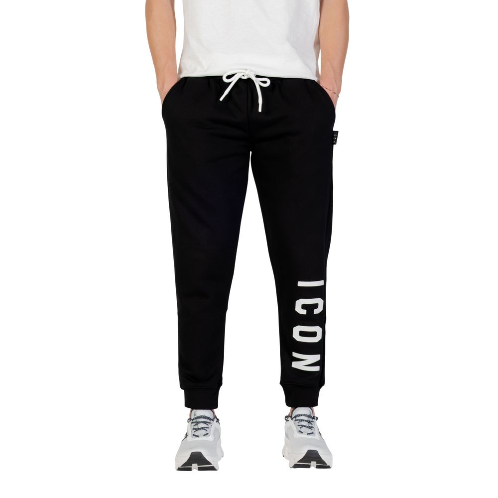 Schwarze Baumwoll-Jogginghose (Trainingshose)