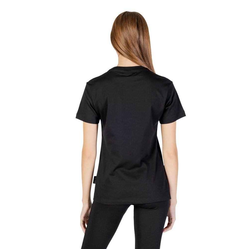 Schwarzes Baumwoll-T-Shirt