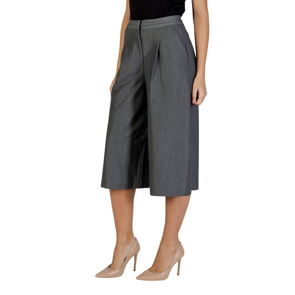 Graue Cropped-Hose aus Polyester