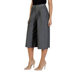 Graue Cropped-Hose aus Polyester