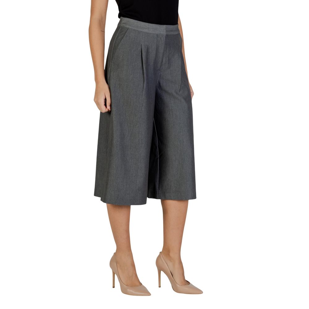 Graue Cropped-Hose aus Polyester