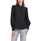 Schwarze Viskosebluse