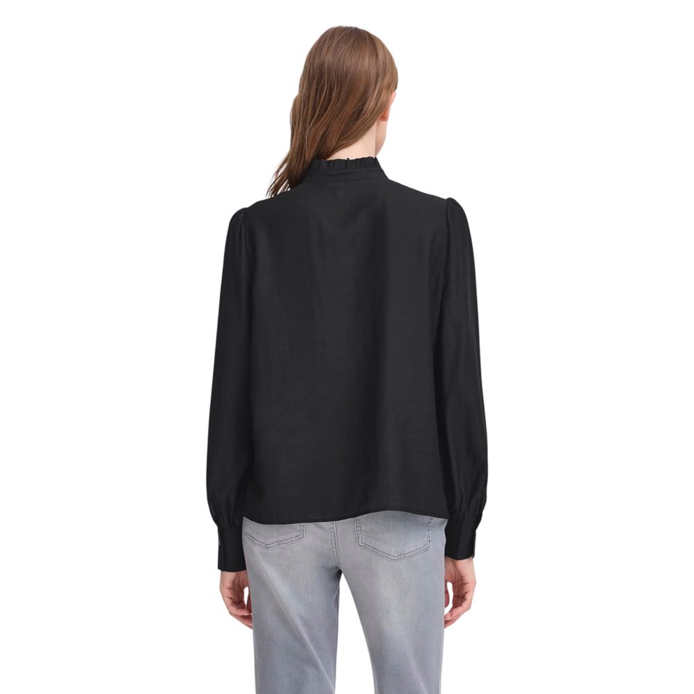 Schwarze Viskosebluse