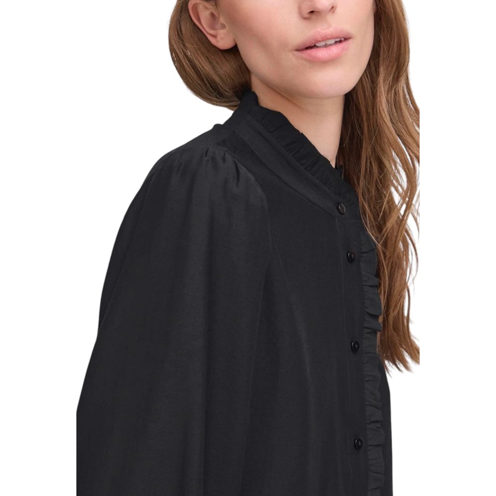 Schwarze Viskosebluse