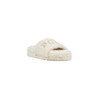 Pantofole in tessuto crema