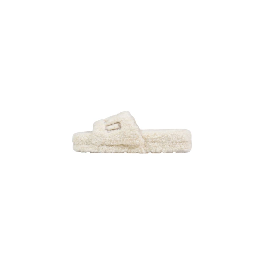 Pantofole in tessuto crema
