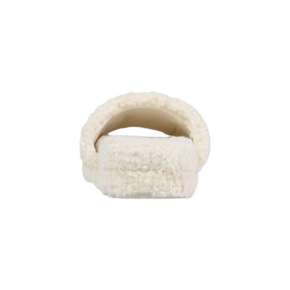 Pantofole in tessuto crema