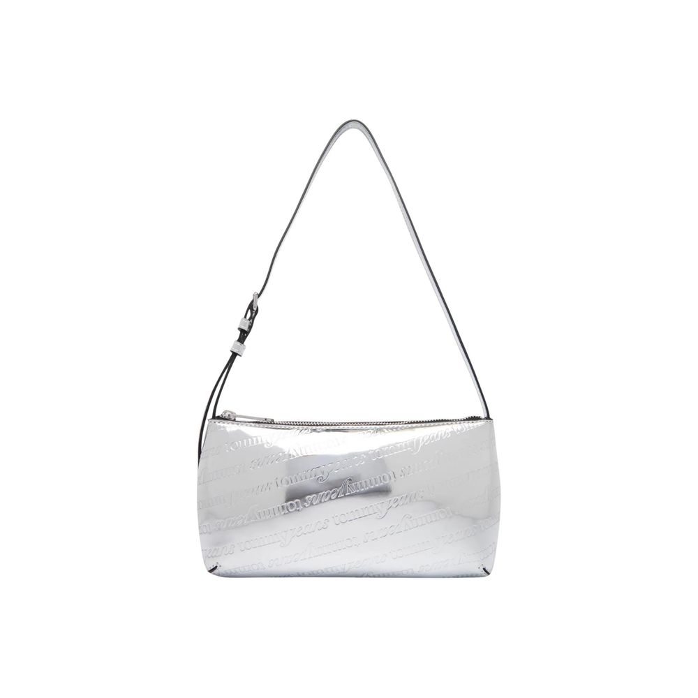 Silberne Polyethylen-Handtasche