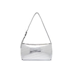 Silberne Polyethylen-Handtasche