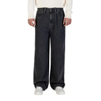Black Cotton Relaxed Fit Jeans