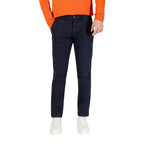Blue Cotton Skinny Pants