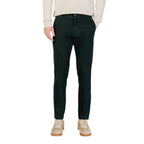 Green Cotton Skinny Pants