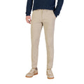 Beigefarbene Baumwoll-Skinny-Hose