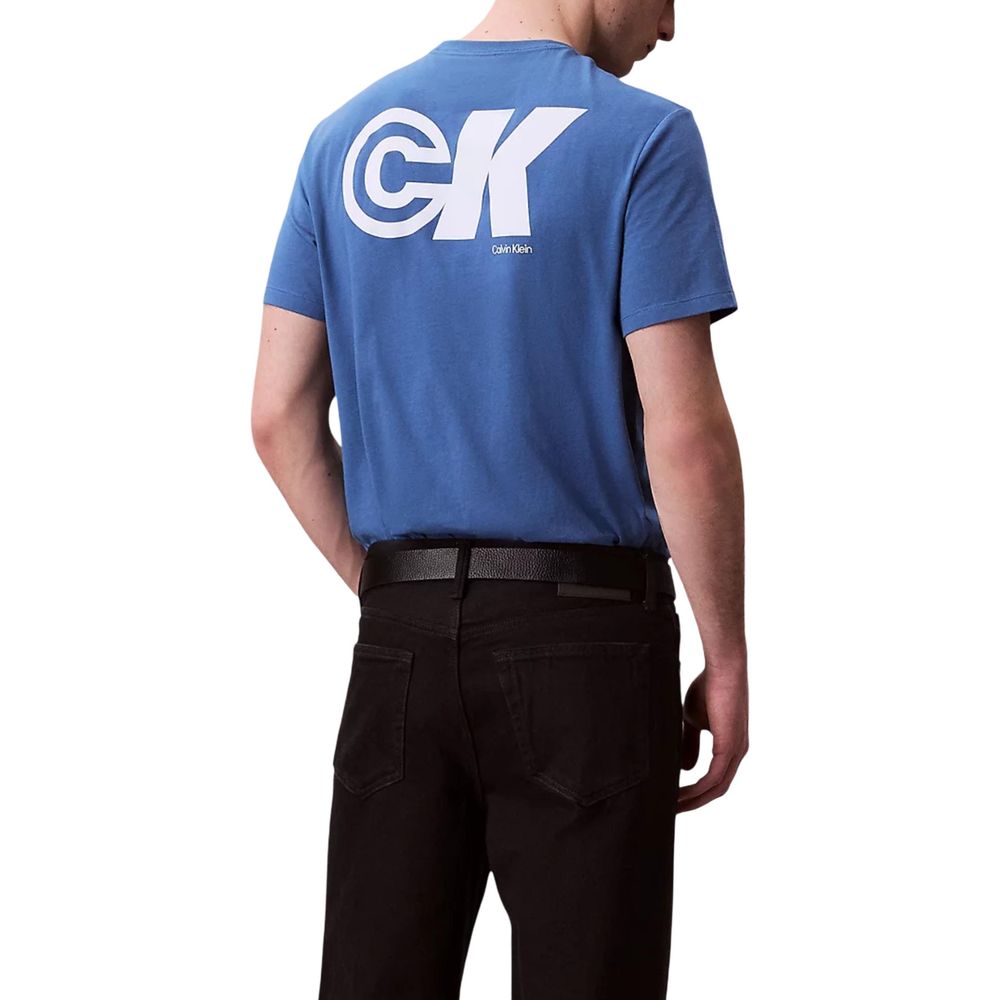 Blaues Baumwoll-T-Shirt