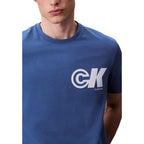 Blaues Baumwoll-T-Shirt