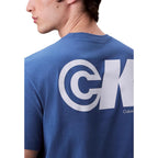 Blaues Baumwoll-T-Shirt