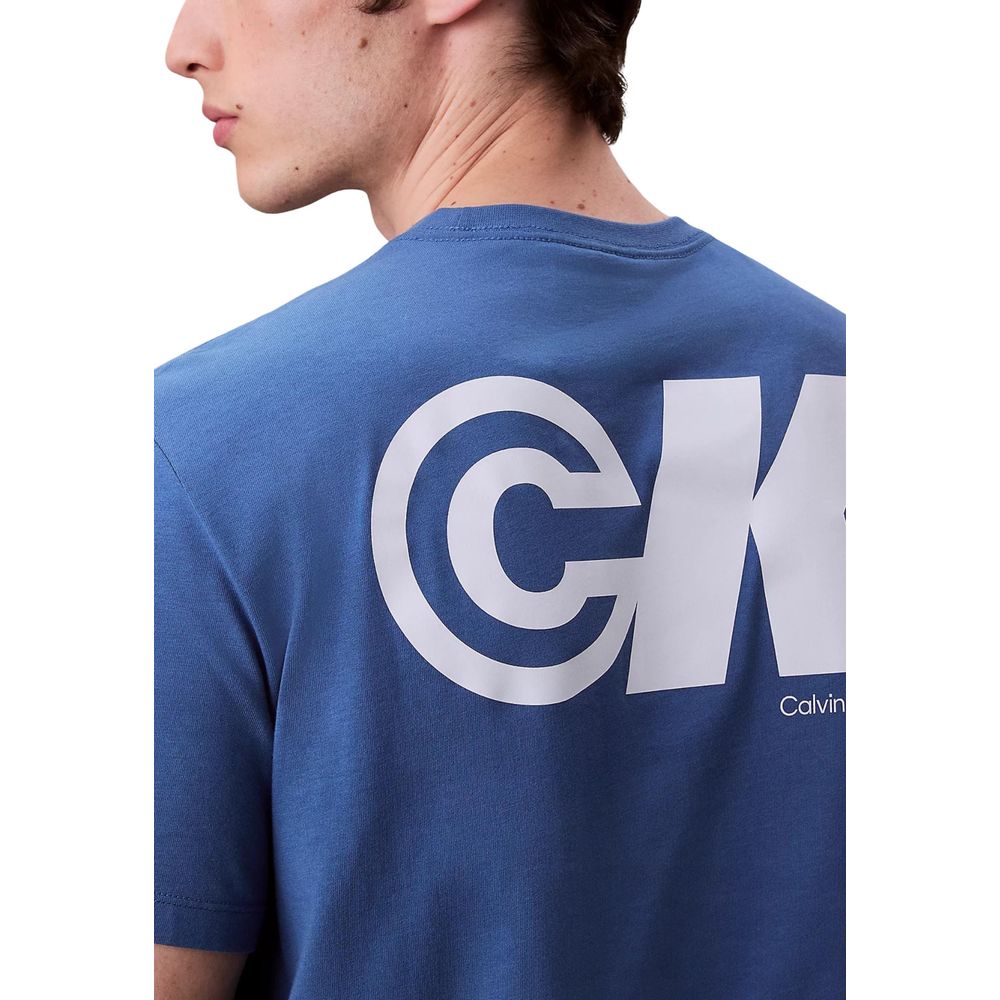 Blaues Baumwoll-T-Shirt
