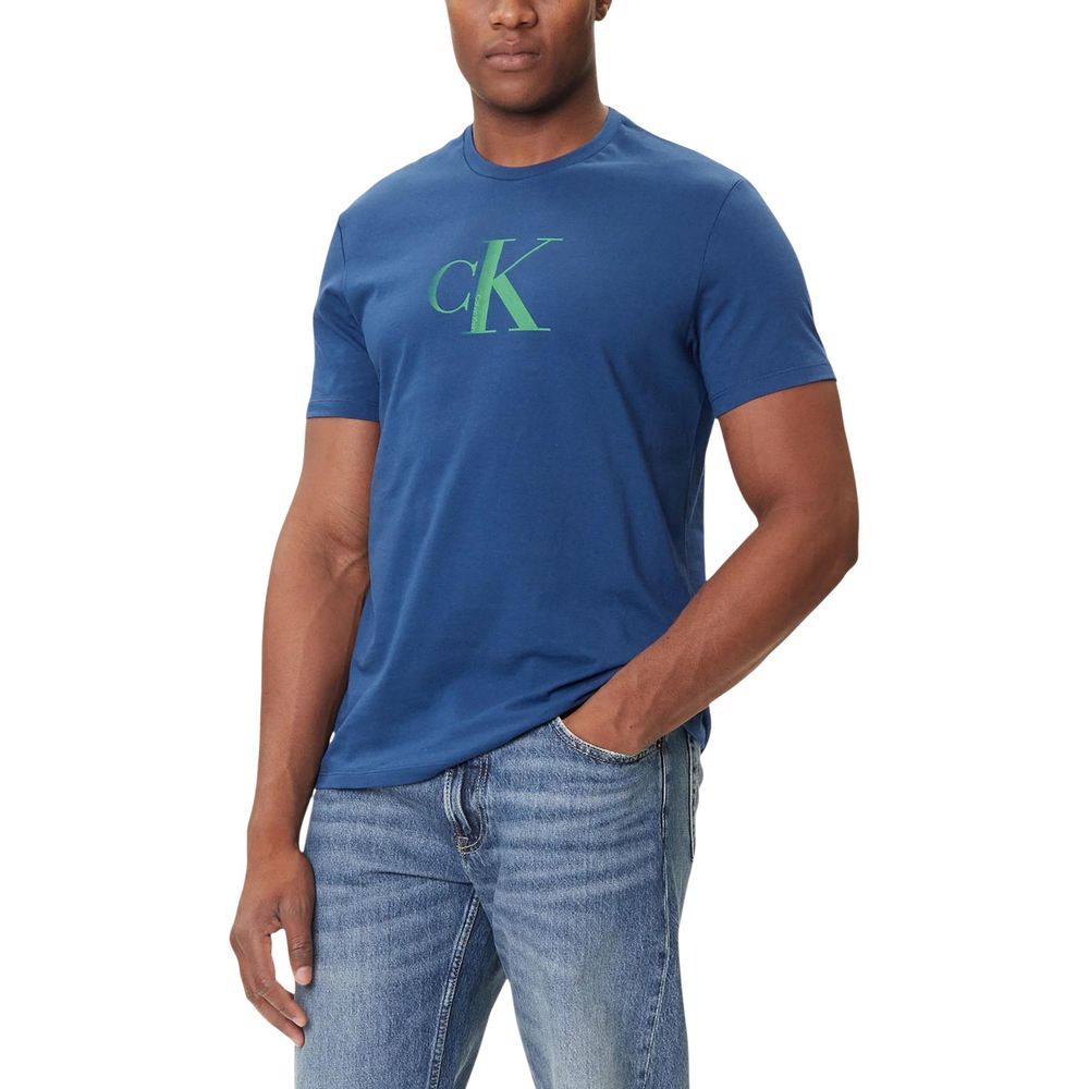 Blaues Baumwoll-T-Shirt