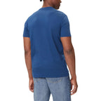 Blaues Baumwoll-T-Shirt