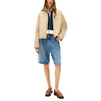 Beige Cotton Bomber