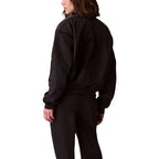 Bomberjacke aus recyceltem schwarzem Polyester